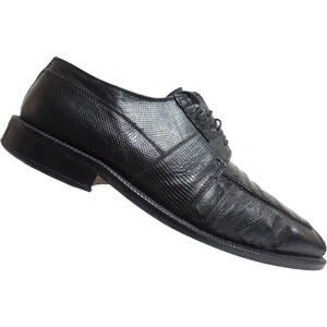 DAVID EDEN Genuine Crocodile Black Square-Toe Dress Shoes10.5M-US/10UK/44EU